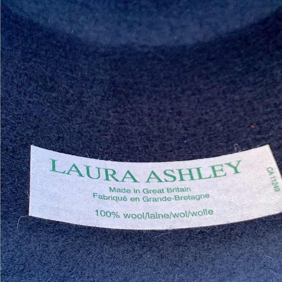 1980s Vintage 100% Wool LAURA ASHLEY Dark Navy Blue Women’s Hat - Picture 11 of 16